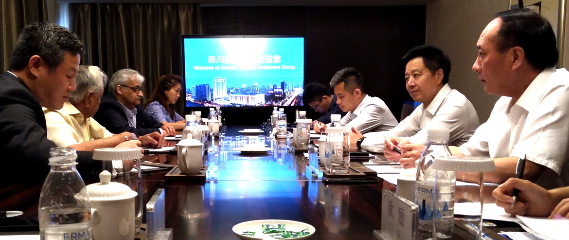 集團(tuán)黨委副書記、副董事長、總經(jīng)理楊川會見印度靛藍(lán)集團(tuán)執(zhí)行董事卡皮爾·巴蒂亞先生一行