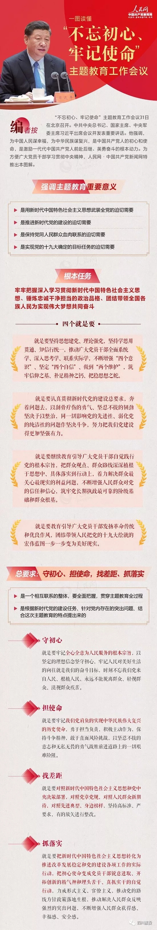 不忘初心、牢記使命| 一圖讀懂“不忘初心、牢記使命”主題教育工作會(huì)議